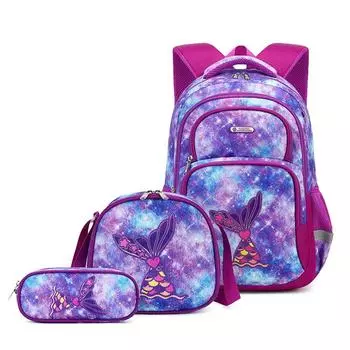 Durable Cute Multi Compartment Primary School Backpack for Girls Elementary Princess Bookbag Sets for School Students Schoobags
