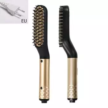 Durable Electric Straight Hair Comb Brush Heated Ceramic Hair Straightening EU