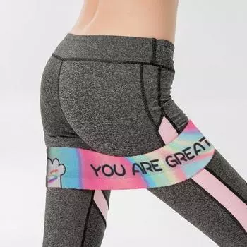 Durable Exercise Loop Band Long Lasting Gradient Color Multi-purpose S