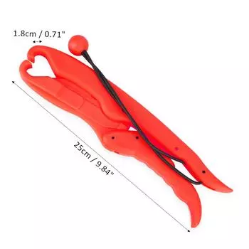 Durable Floating Fish Lip Grip Gripper Grabber with Elastic Lanyard Fishing Tackle(Red L)