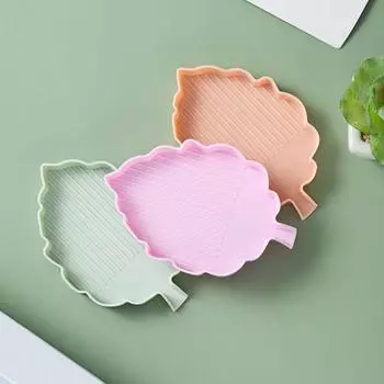 Durable Leaves-Shaped Painting Tray 4-color Plates Painting Tray Painting Tools красный