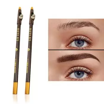 Durable Non-irritating Multifunctional Brow Pencil Black Color for Party кофейный