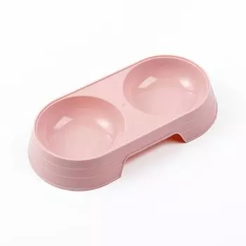 Durable Portable Pet Accessories Cat Double Bowl Dog Food Tray Cat Feeding Bowl Cat Drinking Bowl