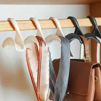 Durable PP Bag Rack Holder Home Closet Hat Scarves Shawls Purse Handbag Organizer Storage Arched Backpacks Hanger Hook светло-серый