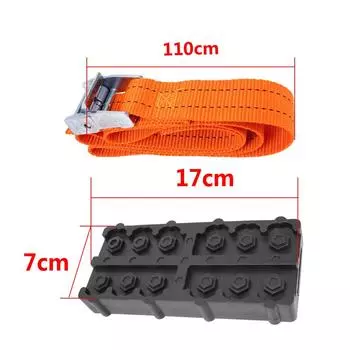 Durable PU Anti-Skid 1 PCs Emergency Snow Mud Sand Car Tire Traction Blocks Tire Chain Straps For Snow Mud Ice