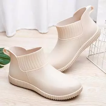 Durable Using Cheap Price Durable Rain Boots Waterproof Comfortable Rain Boots 34-35Foot length(210mm) чёрный