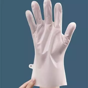 Durable Waterproof Rubber Latex Dishwashing Gloves Housework Gloves Transparent Laundry Anti-Slip Durable Thin Cleaning Gloves