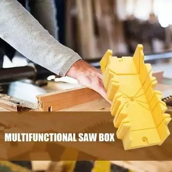 Durable Wood Cutting Clamping Sawing Guide Oblique Cutting Tool Portable Miter Saw Box Carpenter чёрный