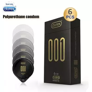 Durex 001Полиуретановые безлатексные невидимые ультратонкие презервативы со смазкой M