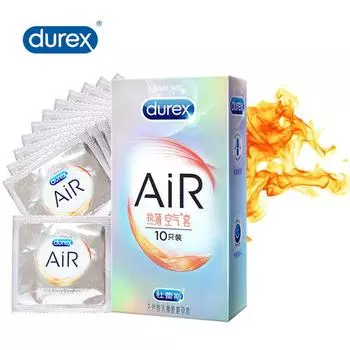 Durex AiR Ультратонкий сверхчувствительный презерватив с гладким рукавом для пениса на ощущение тепла M