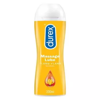 Durex Lube Sensual Massage and Lubricant Gel для мужчин и женщин - 200 мл | Смазка на водной основе | Совместим с презервативами и игрушками