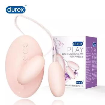 Durex виброяйцо с двумя головками, секс-игрушка, вибратор, 1 шт., 2 батарейки типа ААА, работает 1 час
