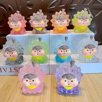 Дуриан Фрукт Девушка Пузырьковые Бусины Светящиеся Большие Украшения Промасленные Милые Мультяшные Украшения Для Рабочего Стола зелёный