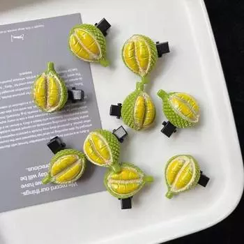 Дуриан, креативная личность, милая заколка для волос, имитация еды, шпилька для волос, аксессуары для волос, головной убор, боковой зажим, зажимы в виде утконоса