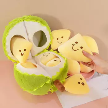 Дуриан плюшевая игрушка мягкая подушка съемные съемные фруктовые сегменты мягкий обнимающий мультфильм