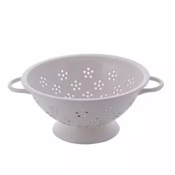 Дуршлаг эмалированный Fuji 22 см (белый)