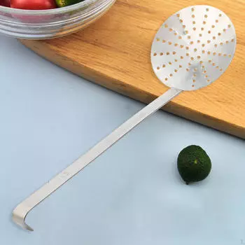 Дуршлаг для готовки, половник с отверстиями, удобная ручка, сито, шумовка для масла, длинная ручка 14cm