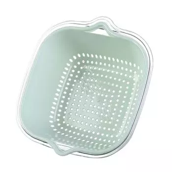 Дуршлаг для овощей Двухслойный Пластиковый Миска для еды Фруктов и Набор сит для кухни