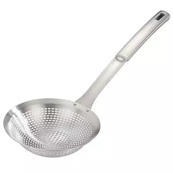 Дуршлаг из нержавеющей стали 304 для приготовления и жарки, шумовка с длинной ручкой, кухонные принадлежности