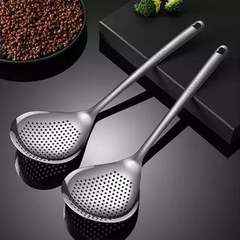 Дуршлаг из нержавеющей стали, ложка для клецок, лапши, кухонный фильтр, ложка-ситечко для еды серебряный