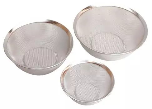 Дуршлаг из нержавеющей стали Pearl Metal в форме шара, набор из 3 предметов, любимый, сделано в Японии, 15/21/24 см, H-4509 серебряный