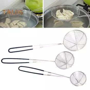 Дуршлаг, ложка, противоожоговая посуда, 3 размера, полезный ковш для острой жареной лапши для ресторана S
