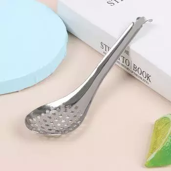 Дуршлаг с ложкой для икры молекулярной кухни на 56 отверстий, дуршлаг для икры с яичным желтком 4*17CM