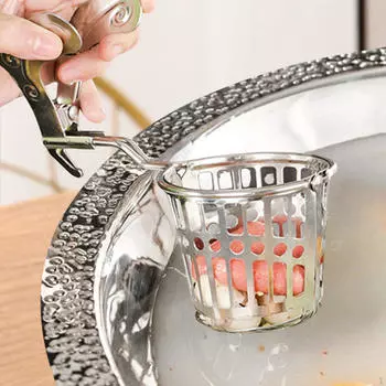 Дуршлаг с прорезями, прочный сливной фильтр с длинной ручкой, ковш для