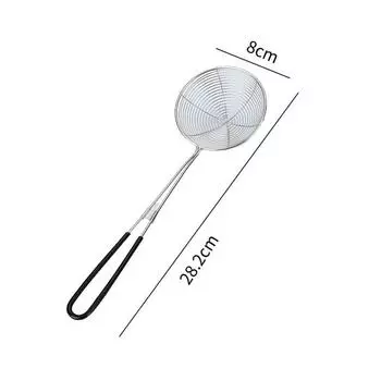 Дуршлаг-сито из нержавеющей стали, проволочная шумовка с ручкой для еды в горшочке M чёрный