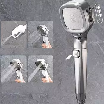 Душ высокого давления Регулируемая насадка-распылитель для домашней ванной комнаты белый