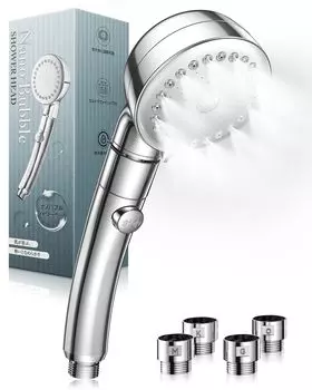 Душевая головка Anycee Micro Nano Bubble Premium Angle Водосберегающая душевая головка Water Stop at Hand 3-ступенчатый режим Ультрамелкопузырчатая душевая головка Pore Care