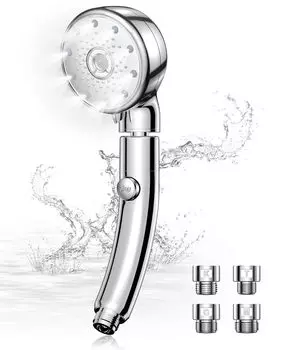 Душевая головка Micro Nano Bubble с новой функцией Water Hand Water Stop Spa Shower 3D Premium Shower Head Ультратонкий поток воды для ухода за кожей Регулируемый 3D-душ