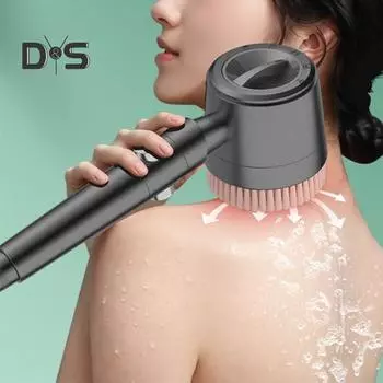Душевая головка с высоким давлением Низкое давление воды Домашний спа-массаж Улучшенное давление воды Несколько режимов подачи воды Встроенная фильтрация Душевая головка серый