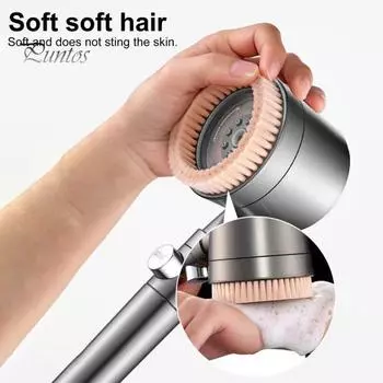 Душевая головка с высоким давлением Низкое давление воды Домашний спа-массаж Улучшенное давление воды Несколько режимов подачи воды Встроенная фильтрация Душевая головка серый