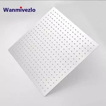 Душевая головка Wanmivezlo 12 дюймов, роскошная ультратонкая дождевая душевая головка из нержавеющей стали, хромированный смеситель для ванной комнаты