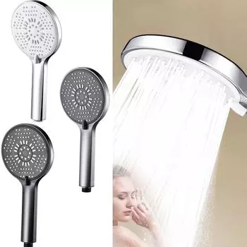 Душевая головка высокого давления, 5 режимов, регулируемая насадка для душа, аксессуары для ванной комнаты серый