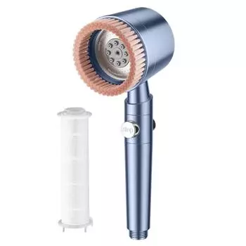 Душевая головка высокого давления с 5 режимами, удобная регулировка для роскошного душа серый