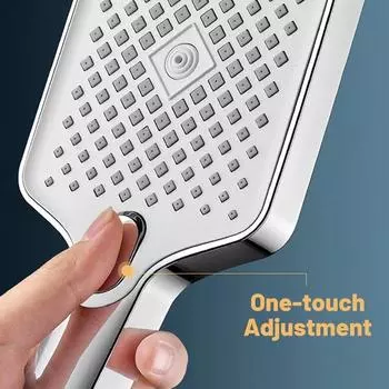 Душевая головка высокого давления с уникальным изливом, 3 режима, регулируемая кнопка переключения передач, большая панель, силиконовая головка, аксессуары для ванной комнаты