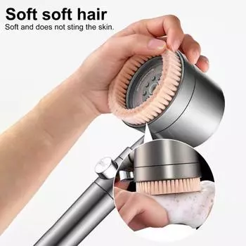 Душевая головка высокого давления Yousheng Низкое давление воды Домашний спа-массаж Улучшенное давление воды Несколько режимов воды Встроенная фильтрация Душевая головка серый