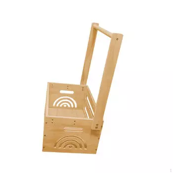 Душевая кабина из дерева с ручкой, практичная, простая конструкция, ящик для хранения, корзина для Rainbow