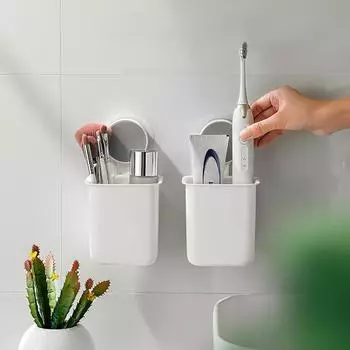 Душевая кабина, настенный многофункциональный инвентарь для ванной комнаты, бытовой универсальный держатель для хранения для дома белый