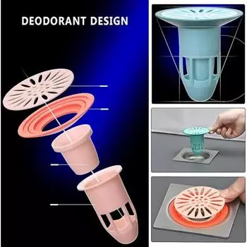 Душевая кабина, сливной клапан, обратный клапан, дренажная вставка, дренажная заглушка, уловитель волос, газовый герметик, напольный фильтр, уплотнитель сифона серый/белый