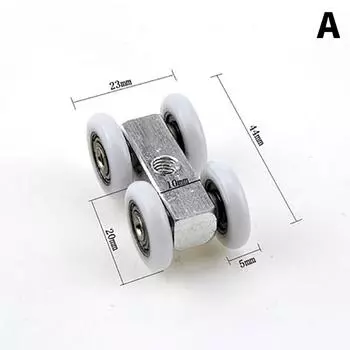 Душевая комната медный четырехколесный подвесной роликовый шкив для стеклянной раздвижной двери ванной комнаты водонепроницаемый подшипниковый кран для двери туалета