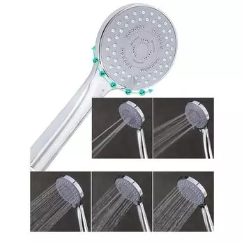 Душевая лейка 5 режимов Большая Универсальная Хромированная Ванна Высокое Давление Водосберегающие Головки