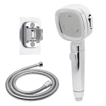 Душевая лейка Booster Душевая лейка Водосберегающая душевая лейка 1 5м Зашифрованная труба 3 режима распыления Душевая лейка высокого давления для кемпера CHINA