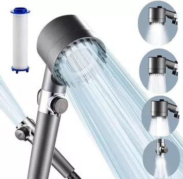 Душевая лейка для ванной комнаты Ручки для душа Душевая лейка Фильтрованная бытовая Регулируемая массажная головка для воды высокого давления