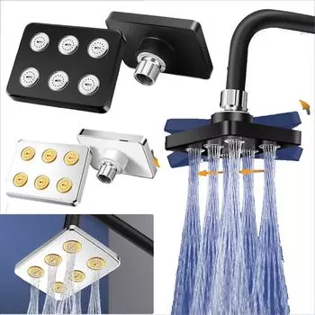 Душевая лейка с высоким давлением, экономящая воду, душевая лейка с большим расходом, запасные части для душевой системы, аксессуары для ванной комнаты чёрный