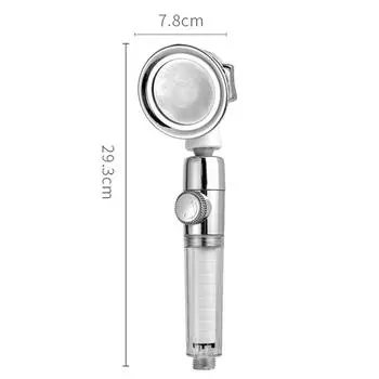 Душевая лейка с высоким давлением, регулируемые душевые лейки, 5 режимов, со шлангом, экономия воды, одноклавишная остановка, распылительная насадка, аксессуары для ванной комнаты