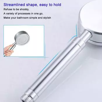 Душевая лейка высокого давления с экономией воды и хромированным алюминиевым распылителем Rain Spray, съемная насадка для душа, аксессуары для ванной комнаты