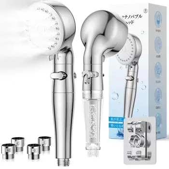 Душевая микро нано вода высокая вода высокая очистка хлор повышение давления душ вода давление поток тепло увлажнение душ вода поры грязь ванна